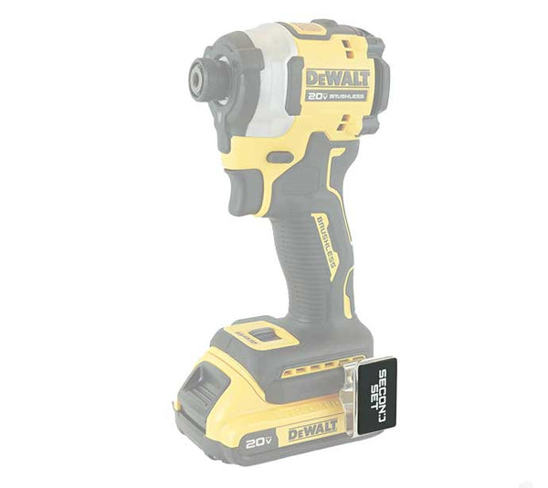 Second Set rare earth N52 magnet attached to a DeWalt impact driver using 3M adhesive, securing screws and bits for easy access.