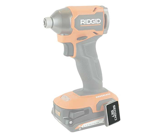 Second Set rare earth magnet mounted on a Ridgid impact driver using 3M adhesive, holding screws and bits for hassle-free access.