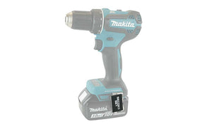 Blue and black Makita drill with Second Set magnet affixed to the belt hook using 3M adhesive, designed for easy tool organization.