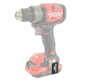 Second Set rare earth N52 magnet affixed to a Craftsman drill with 3M adhesive, offering secure and accessible storage for small hardware.